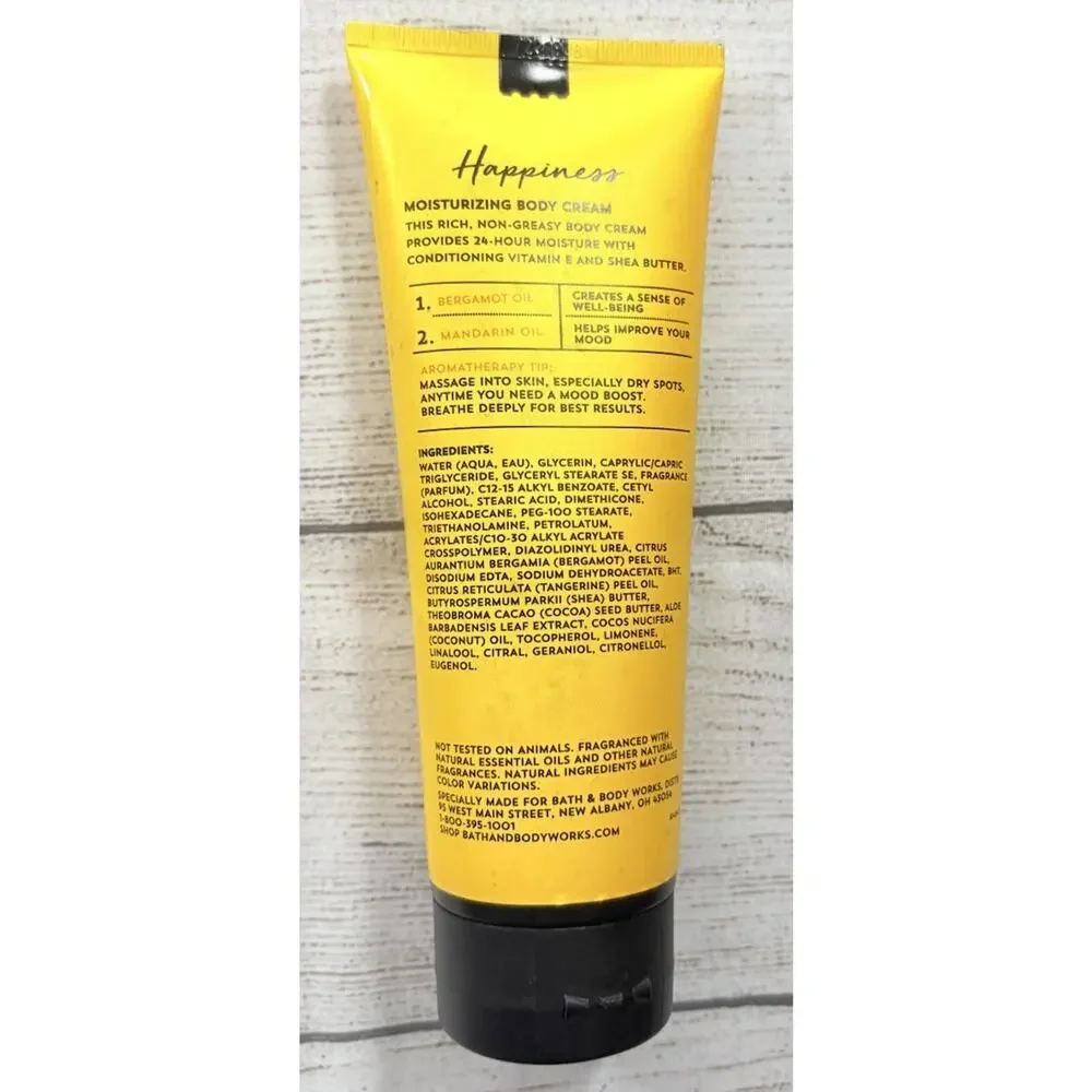 Bath & Body Works Aromatherapy HAPPINESS Body Cream Lotion 8oz